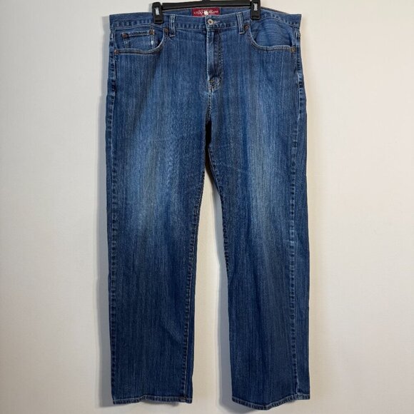 Lucky Brand 361 Vintage Straight Leg Denim Jeans Mens 40x32 Blue Stretch Classic - Picture 4 of 12